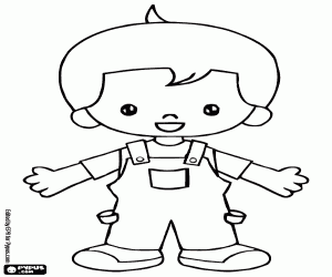 Coloriage Mac, un enfant, un ami de Chloe