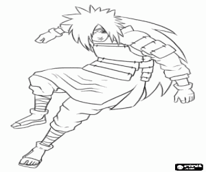 Coloriage Madara Uchiha, personnage Naruto