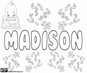 Coloriage Madison, nom unisexe