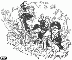 Coloriage Magie de Harry Potter et ses amis