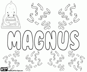 Coloriage Magnus, nom d'origine latine