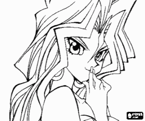 Coloriage Mai Kujaku, personnage de Yu-Gi-Oh