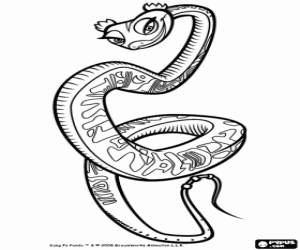 Coloriage Maitre Vipère, le serpent Kung Fu