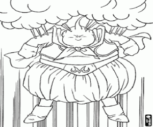Coloriage Majin Boo dans la première forme