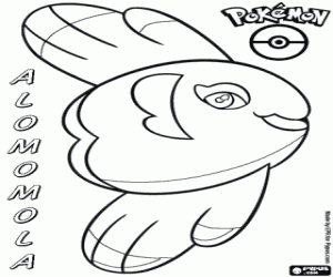 Coloriage Mamanbo, un pokemon