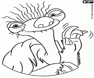 Coloriage La mamie de Sid