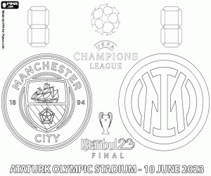 Coloriage Manchester City vs Inter Milan, finale