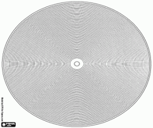 Coloriage Mandala de cercles concentriques