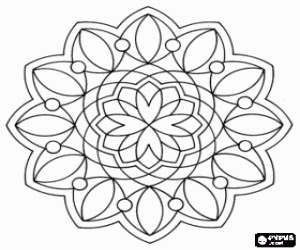 Coloriage Mandala de fleur