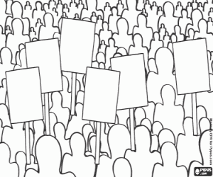 Coloriage Manifestation pour la Justice sociale