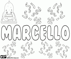 Coloriage Marcello, nom italien