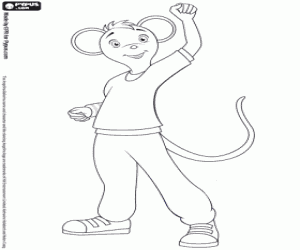 Coloriage Marco, le danseur, un ami d'Angelina