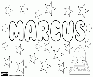 Coloriage Marcus, nom en diverses langues