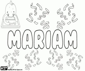 Coloriage Mariam, nom de femme