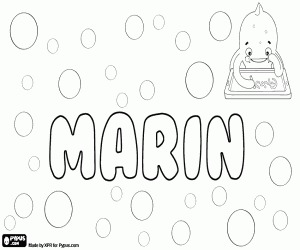 Coloriage Marin, nom en plusieurs langues