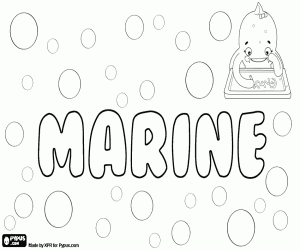 Coloriage Marine, nom en français