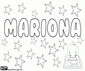 Coloriage Mariona, nom catalan