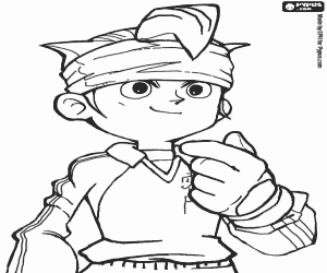 Coloriage Mark Evans, le capitaine de l'équipe