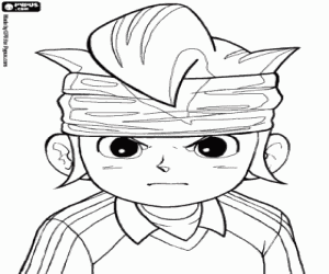 Coloriage Mark Evans, gardien de but de Raimon