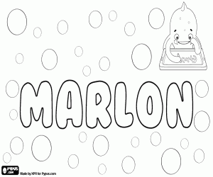 Coloriage Marlon, nom anglais