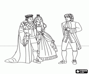 Coloriage Le Marquis de Carabas et le roi
