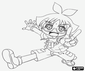 Coloriage Marucho, un personnage de Bakugan