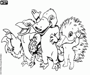 Coloriage Mascottes de Sydney 2000