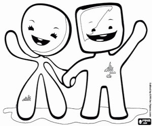 Coloriage Mascottes de Turin 2006