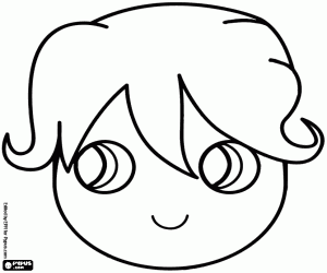 Coloriage Masque avec un visage d'enfant