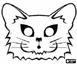 Coloriage Masque de chat