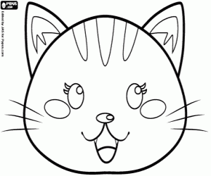Coloriage Masque de chaton