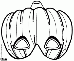 Coloriage Masque de citrouille d'Halloween
