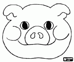 Coloriage Masque de cochon