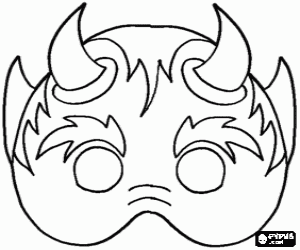 Coloriage Masque de diable