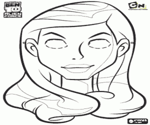 Coloriage Masque de Gwen Tennyson