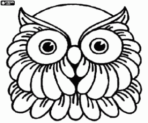 Coloriage Masque de hibou