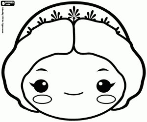 Coloriage Masque de Juno, masque d'Héra