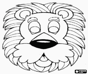 Coloriage Masque de lion