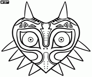 Coloriage Masque de Majora, Zelda