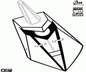Coloriage Masque de Mégachrome, Ben10 Alien Force