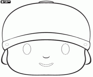 Coloriage Masque de Pocoyo