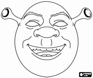 Coloriage Masque de Shrek