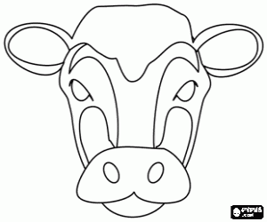 Coloriage Masque de vache