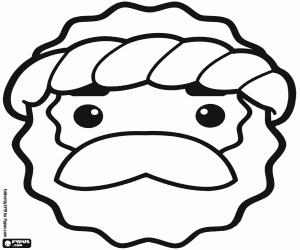 Coloriage Masque de Vulcain ou Héphaïstos