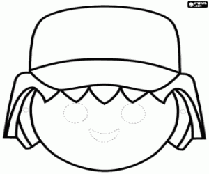 Coloriage Masque d'un personnage Playmobil