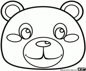 Coloriage Masque d'un petit ours