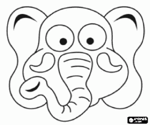 Coloriage Masque d'éléphant