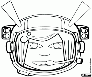 Coloriage Masque d’un astronaute extraterrestre
