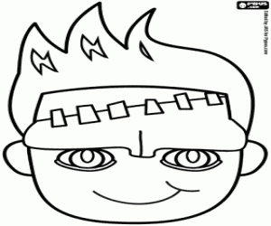 Coloriage Masque Frankenstein pour enfant