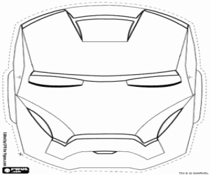 Coloriage Le masque du Iron Man